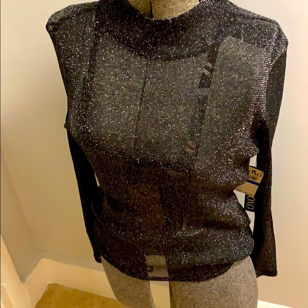 Sexy Black Shimmer Top